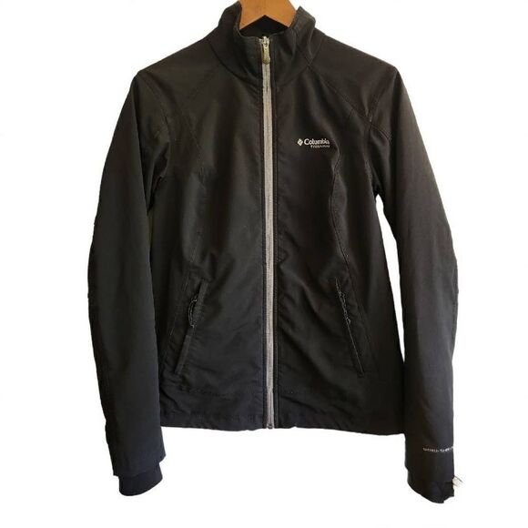 Columbia Titanium Jacket Womens Medium Lightweight Black Zip Front - Picture 1 of 6
